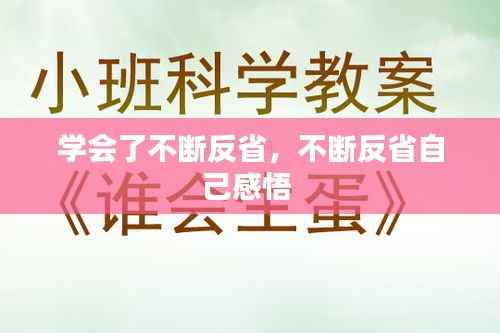 学会了不断反省，不断反省自己感悟 